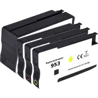 Renkforce Encre Combi Pack Remplace HP 953 (6ZC69AE) Compatible Combi Pack Noir, Cyan, Magenta, Jaune RF-I-HP953BKCMY4PK RF-5718854 (RF-5718854)