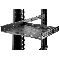 Renkforce RF-3432148 48,30cm (19") Tablette d'appareillage pour armoire réseau 1 U extensible Convient pour profondeur d'armoire : à partir de 400 mm Noir (RF-3432148)