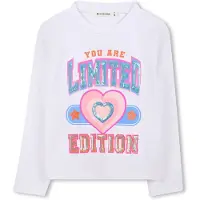 Billieblush U21415 Long Sleeve T-shirt Blanc 4 Years Fille