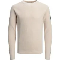 Jack & Jones Classic Spring Knit Crew Neck Blanc