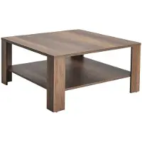 Skye Decor , Shp-690-Oo-1, Table basse, 100 % panneaux de particules mélaminés, noyer, 90 x 90 x 42 cm