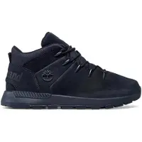 Timberland unisex pour enfant. TB0A2GE80151 Sprint Trekker lace-up mid-top leather trainers black (37), Cuir, Noir, Plat, Lacets, Casuel, mo
