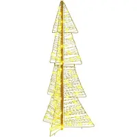 vidaXL Sapin de Noël avec 100 LED Blanc chaud 120 cm PET