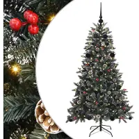 vidaXL Arbre de Noël artificiel vert 150 cm PVC, plastique et acier