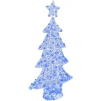 vidaXL Sapin de Noël avec 160 LED Bleu 150 cm Acrylique