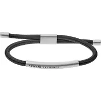 Armani Exchange Bracelet noir / argent