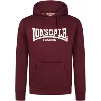 Lonsdale Sweat-shirt 'Wolterton' lie de vin / blanc