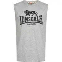 Lonsdale T-Shirt 'Clopton' gris chiné / noir