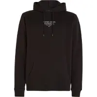 Tommy Hilfiger Hommes, Pull-over, Tjm Reg Esntl Graphic Hood Ext, Noir, (XL)