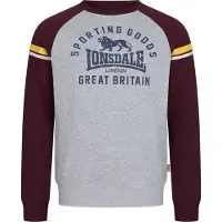 Lonsdale Sweat-shirt 'Bregis' jaune / gris chiné / lie de vin / blanc