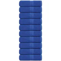 vidaXL Serviettes d'invité 10 pcs bleu 30x50 cm 360 g/m² 100% coton