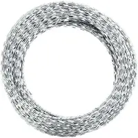 vidaXL Fil de fer barbelé rouleau hélicoïdal acier galvanisé 60 m