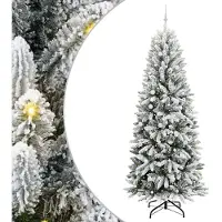 vidaXL Sapin de Noël artificiel avec 300 LED avec support Blanc 240 cm
