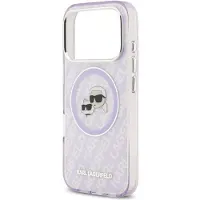 Karl Lagerfeld Iml Glitter Karl & Choupette Heads Logo Magsafe Iphone 17 Pro Max Phone Case Violet