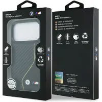 BMW Étui MagSafe M Carbon Line & Logo pour iPhone 17 Pro - jaune