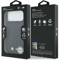 BMW M Quilted Logo Magsafe Iphone 17 Pro Max Phone Case Noir