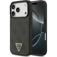 GUESS Leather 4g Triangle Strass Magsafe Iphone 17 Pro Handyhülle One Size