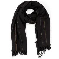 CASH-MERE.CH Écharpe beige / noir