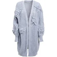 Influencer Cardigan bleu fumé