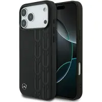 Mercedes Leather Laurel Leaves Magsafe Iphone 17 Pro Max Phone Case Noir