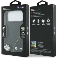 BMW Étui MagSafe M Carbon Line & Logo pour iPhone 17 Pro Max - jaune