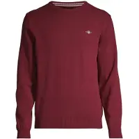 Gant pour homme. 87211 Pull en laine de mouton très fine, col rond bordeaux (3XL), Casuel