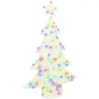 vidaXL Sapin de Noël avec 100 LED Multicolore 120 cm Acrylique