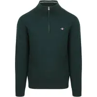 Gant pour homme. 87213 Pull demi-zip vert (XXL), Casuel, Laine, Manche longue