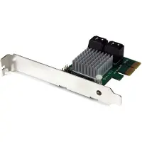 StarTech.com 4 Port Pcie Sata Iii Controller Card Noir,Argenté