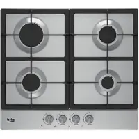 Beko hiag 64225 sx plaques de cuisson inox gaz intégré 4 zone(s)