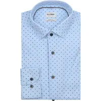 Olymp Chemise Level 5 Impression Bleu Clair