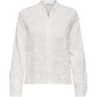 ONLY Blouses ONLCARMEN FR L/S 3D EMB SHIRT femmes - Blanc - EU M
