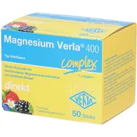 Magnesium Verla 400 Granulés directs au goût fruité de baies des bois, sachet de 50 pièces