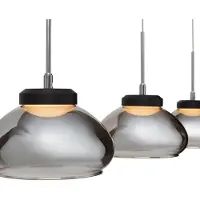 FABAS LUCE Arabella - Suspension 4 Lumières - Led 32W - Design Moderne Fumé