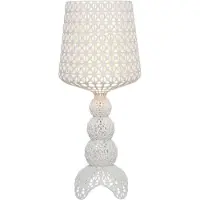Kartell Lampe de Table , Mini Kabuki, dimmable, Blanc, Salon / séjour, Plastique, Design