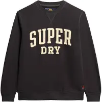 Superdry pour homme. M2014012A Sweat vintage Athletic noir (XL), Casuel, Coton, Manche longue