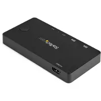 StarTech.com .com Commutateur KVM 2 ports USB C, 4K 60Hz HDMI, Compact Dual Port UHD USB Type C Desktop Mini KVM Switch with USB Cables, Bus Powered, MacBook iPad Pro ThinkPad IdeaPad EliteBook
