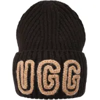 Ugg Bonnet Chunky Crafted en maille côtelée - Noir, Noir