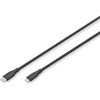 Digitus AK-600110-020-S USB 2.0 Kabel Typ C-Lightning Silikon 2m MFI schwarz