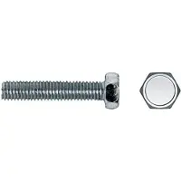 Celo 933 8x35 Mm Metric Hex Head Bolt Screw 100 Units Argenté