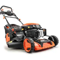 FUXTEC Tondeuse à gazon à essence FX-RM5196eSPRO - 196cc | 51cm | 6CV | avec traction + démarrage électrique + FlexSpeed | 36kg | 60L | éjection latérale |à partir de 1001m²