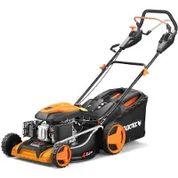 FUXTEC Tondeuse à essence 4en1 RM5196PRO - 196cc | 51cm | Autopropulsion | 6CV | Ejection arrière | 60L | Flex-Speed| 40Kg | Fonction mulching | 4 temps | 800ml