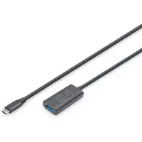 Digitus Câble d'extension USB actif - USB-A femelle vers Typ-C mâle 5 m USB 3.2 Gen1-5 Gbit/s
