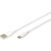 Digitus AK-300340-010-W USB 2.0 Kabel Typ C -A Silikon St/St 1m weiß