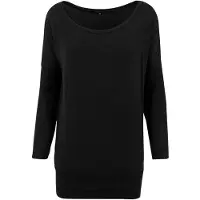 Build Your Brand T shirt Femme Manches Longues en viscose Noir - Build Your Brand BY041BD - Taille L