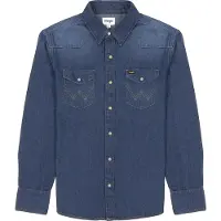 Wrangler 27mw Long Sleeve Shirt Bleu M Homme