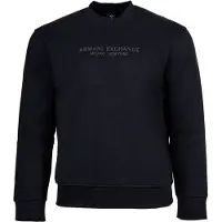 Armani Exchange pour homme. XM001284AF20934UB101 Sweat à col ras du cou marine (XL), Noir, Casuel, Coton, Manche longue