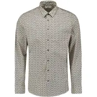 No-excess Chemise Impression Multicolour Multicoloré Blanc cassé taille S