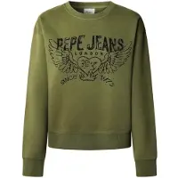 Pepe Jeans pour femme. PL5800022 Sweatshirt Beberly vert (M), Casuel, Coton, Manche longue