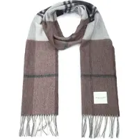 Profuomo Écharpe Agneline Brun A Carreaux Multicoloré Marron Beige Gris